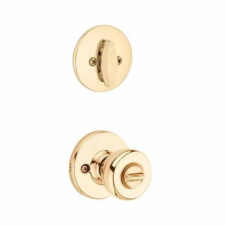 KWIKSET Tylo Keyed Entry Knob with Single Cylinder Deadbolt with Smartkey Technology / Polished Bra KWS-690T-3-SMT